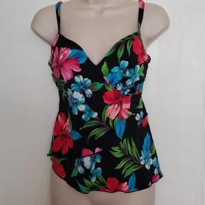 Caribbean Joe Tankini Top Size 8